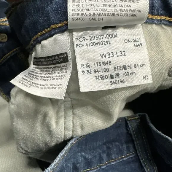 Levis 502 Mens Jeans W33 L32 Regular